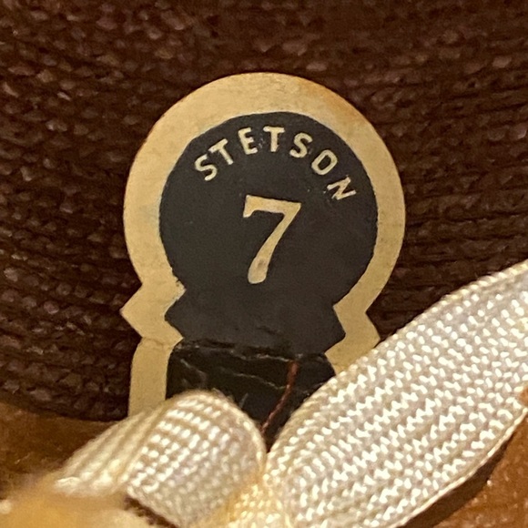 Stetson Vintage Mens Fedora Straw Brown Hat - Picture 9 of 10